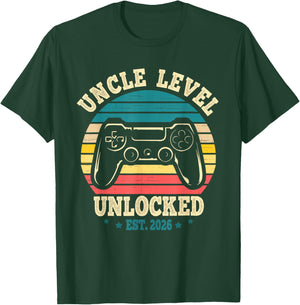 Uncle Level Unlocked 2026 Leveling Up Leveled Up to Uncle T-Shirt - T-Shirt | Forest