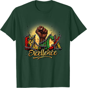 Black Excellence Black Power Melanin Black History Month T-Shirt - T-Shirt | Forest