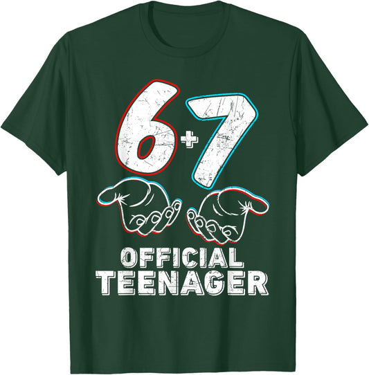 6+7 Year Old Boys Girls Teenager 13th Birthday Funny 67 T-Shirt - T-Shirt | Forest