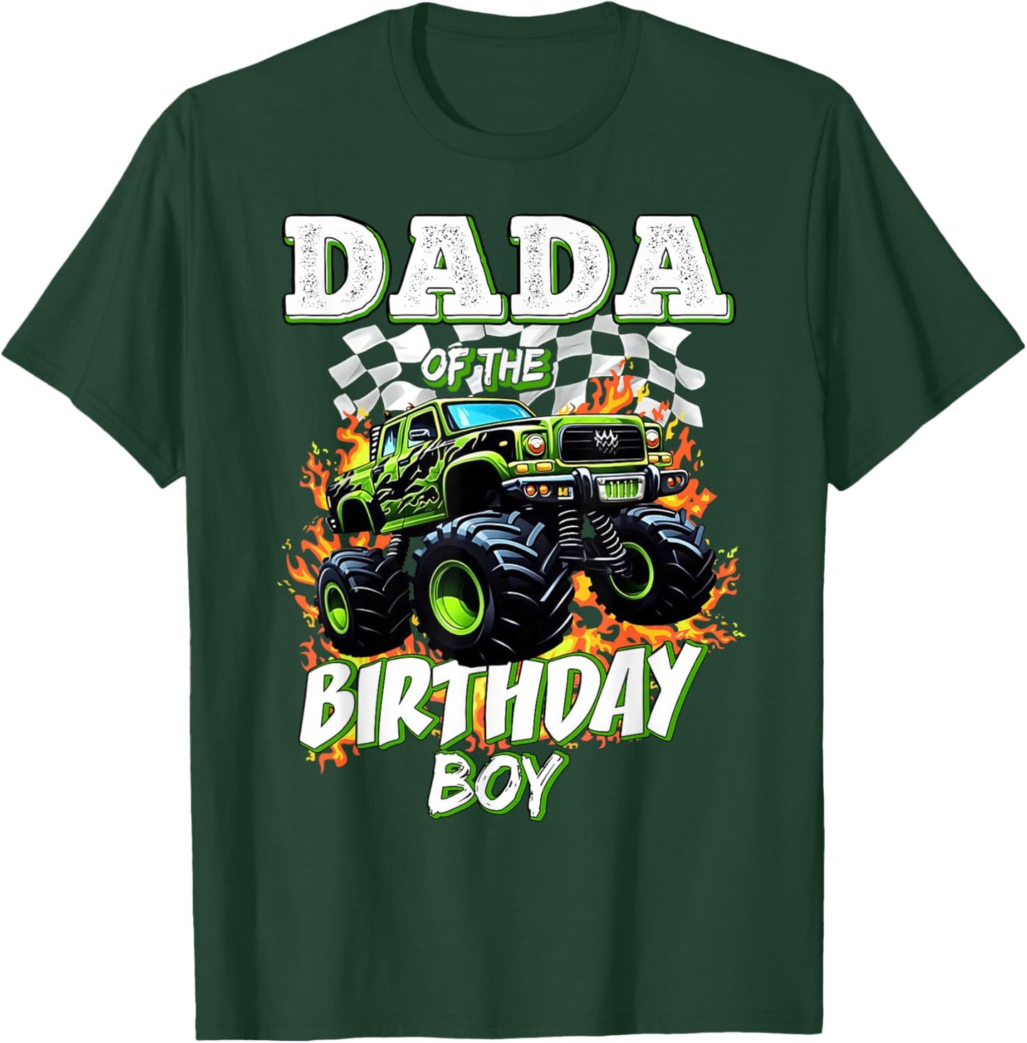 Dada of The Birthday Boy Monster Truck Birthday Kids T-Shirt - T-Shirt | Forest