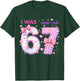 7th Birthday Girl Funny Six Seven I was 6 Now I'm 7 Year Old T-Shirt - T-Shirt | Forest