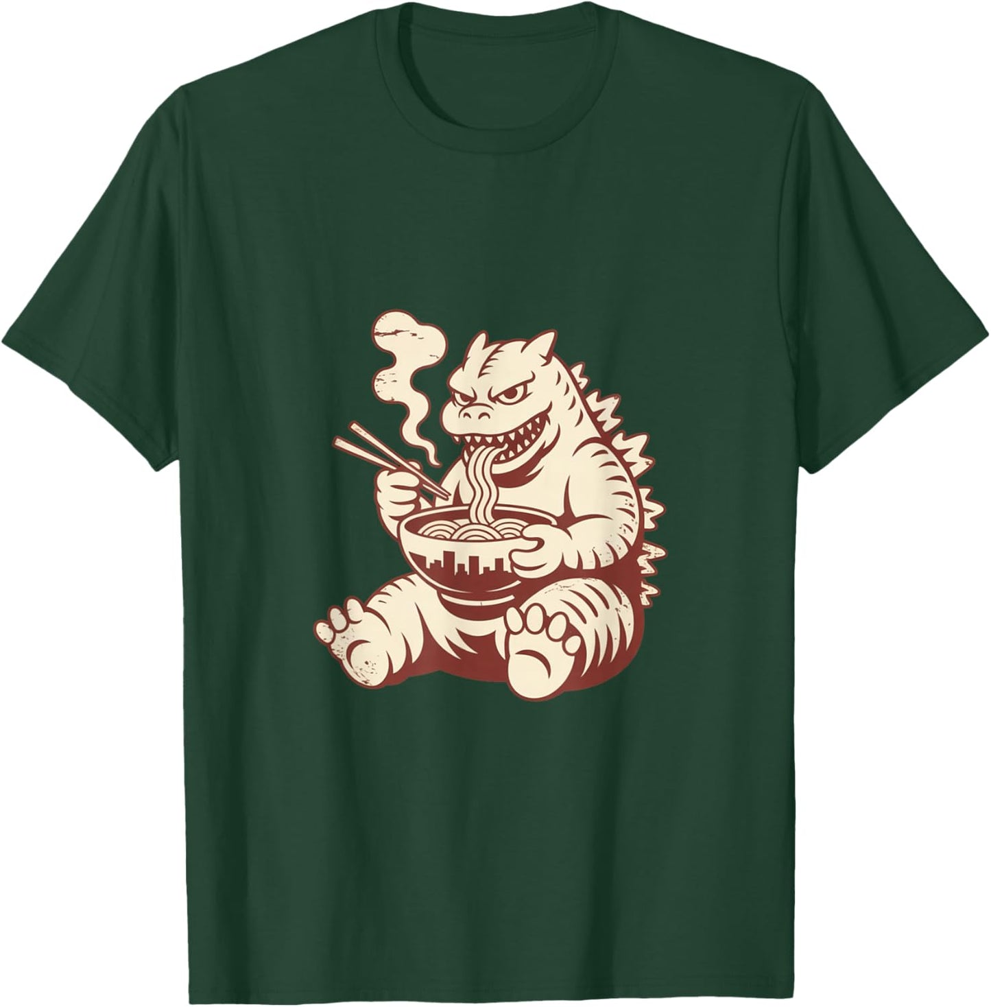 Retro Kaiju Ramen Kawaii Fun Japanese Noodle Food Lover Gift T-Shirt - T-Shirt | Forest