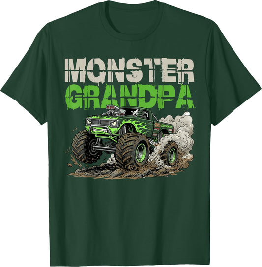 Funny Monster Grandpa Monster Truck Off Road Family Matching T-Shirt - T-Shirt | Forest