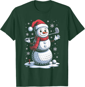 Snowman Golf Ball for Christmas Golf Ball Christmas Boys T-Shirt - T-Shirt | Forest