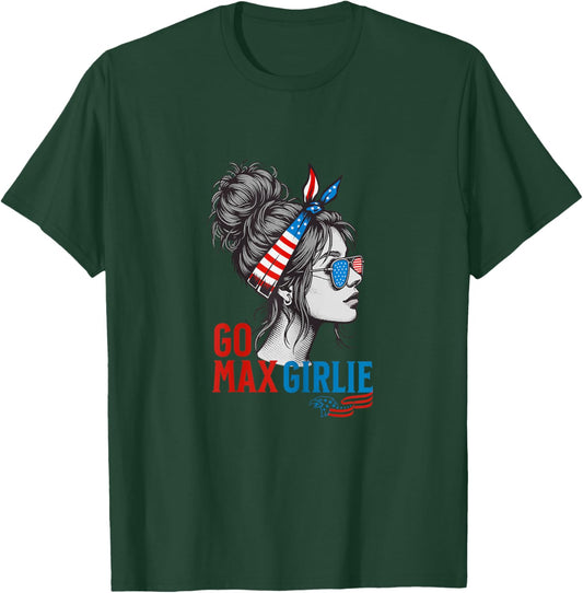 GO MAX Shirt GO MAX Girlie America First Girl GO MAX Girlie T-Shirt - T-Shirt | Forest