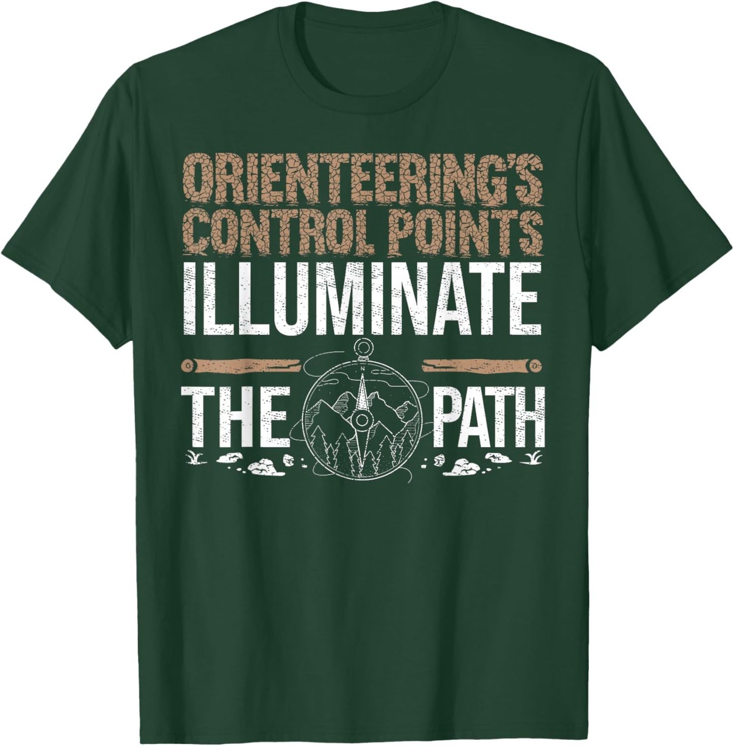 Orienteering's Control Points Illuminate Path Orienteering T-Shirt - T-Shirt | Forest