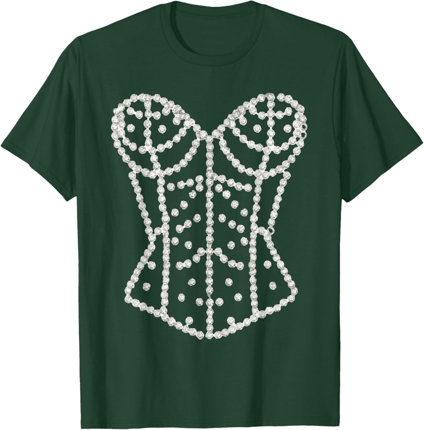 Corset Showgirl Inspired Retro Concert Outfit, Halloween T-Shirt - T-Shirt | Forest