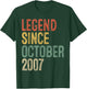Legend October 2007 18th Birthday Boy Girl 18 Year Old T-Shirt - T-Shirt | Forest