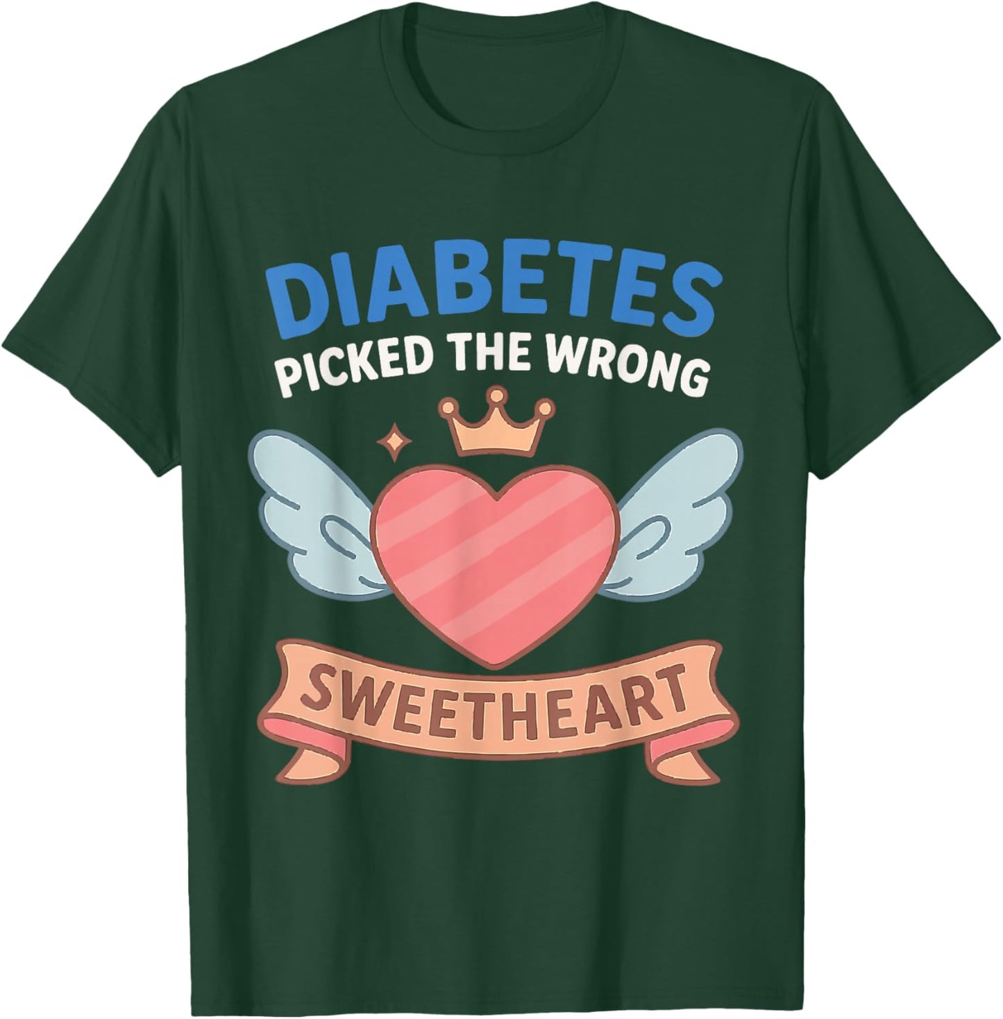 Diabetes Picked The Wrong Princess,Type 1 Diabetes Awareness T-Shirt - T-Shirt | Forest