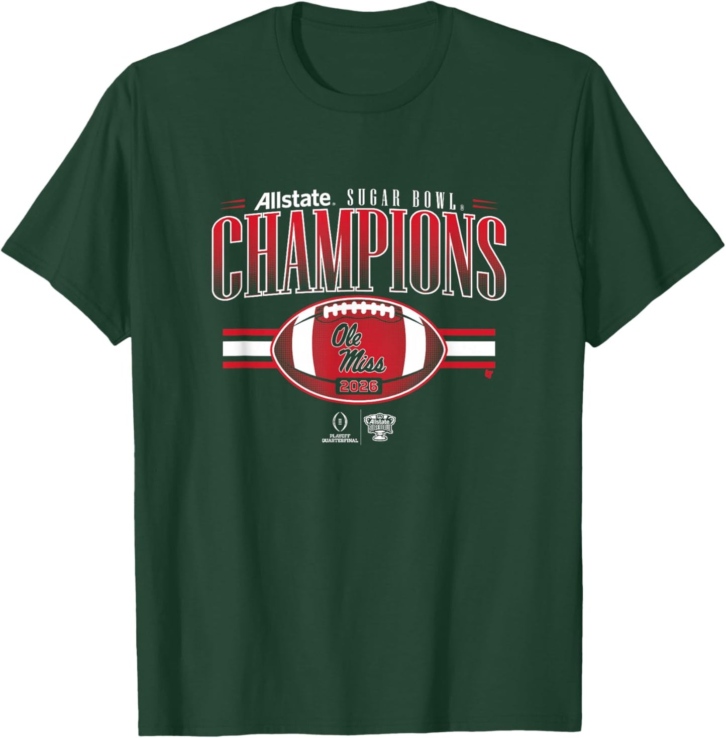 Ole Miss Rebels 2025-26 College Football Playoff Sugar Bowl T-Shirt - T-Shirt | Forest