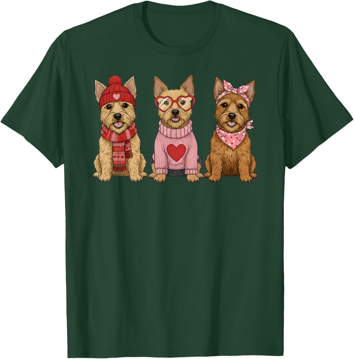 Cute Norwich Terrier Valentine Dog T-Shirt - T-Shirt | Forest