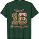 Sweet 16th Birthday Girl Pink Coquette Bow Leopard 16 Years T-Shirt - T-Shirt | Forest