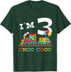 Train Birthday 3 Year Old T-Shirt - T-Shirt | Forest