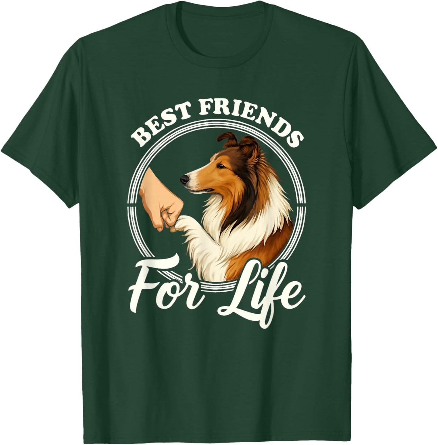 Rough Collie Dog Lover Design Beautiful Collie T-Shirt - T-Shirt | Forest