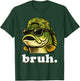 Bruh Fishing Camo Bass Fish Funny Boys Kids Camouflage T-Shirt - T-Shirt | Forest