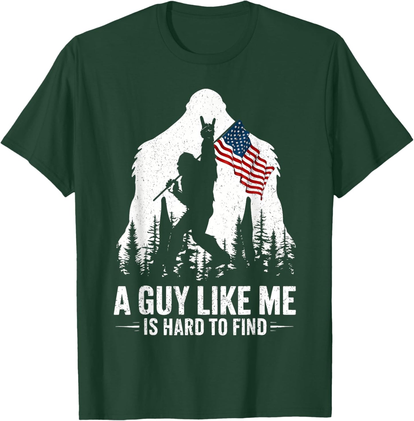 Big Foot Rock A Guy Like Me is Hard to Find Funny Sasquatch T-Shirt - T-Shirt | Forest