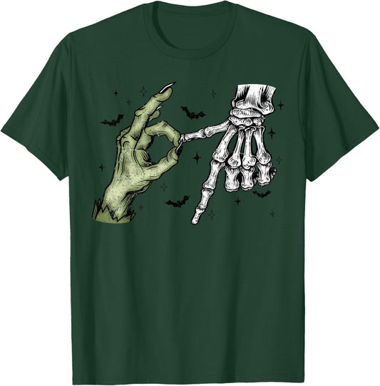 Six Seven 6 7 Meme Funny Skeleton Hands Sign Let's Get Sendy T-Shirt - T-Shirt | Forest