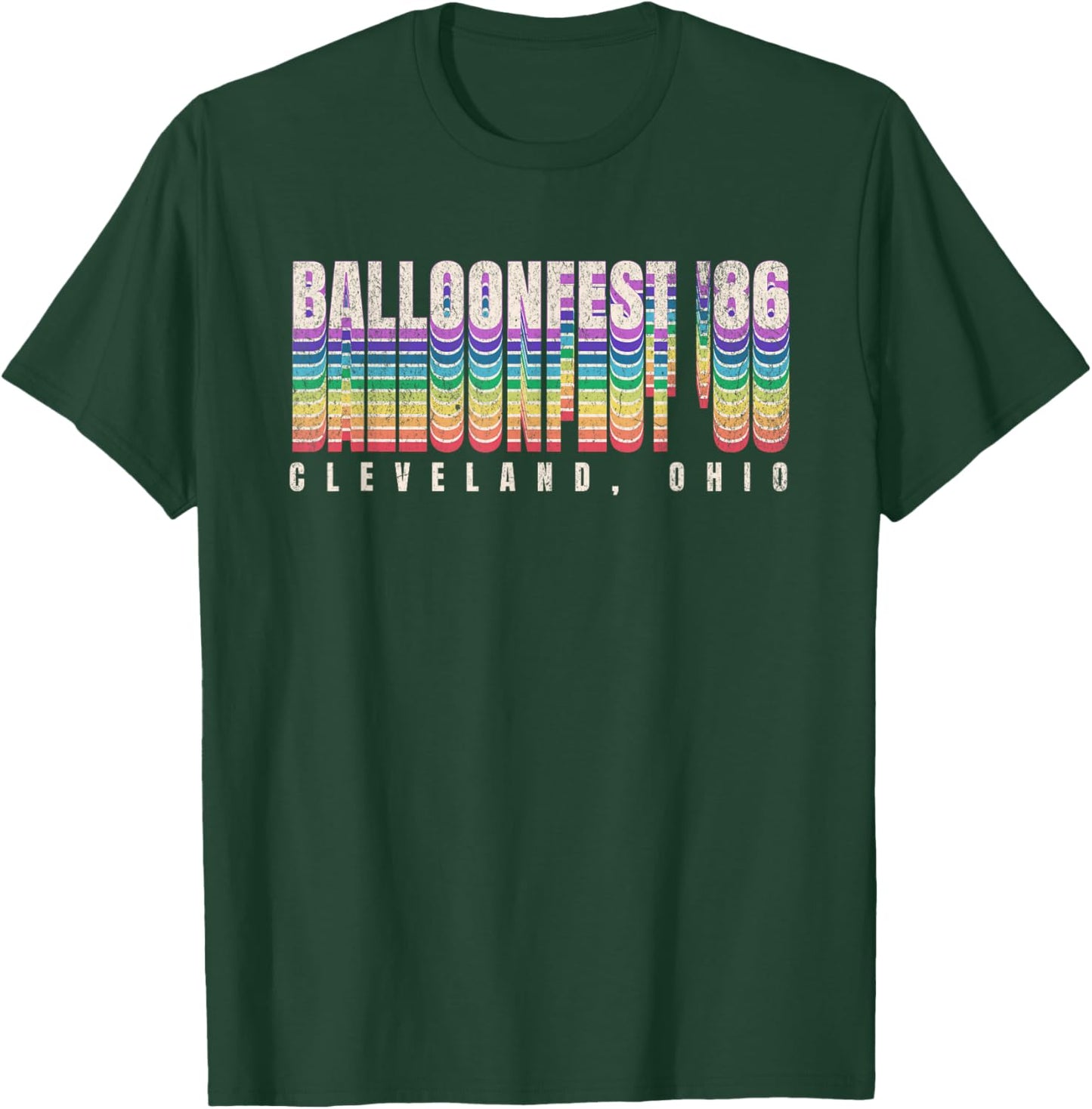 Balloonfest 86 Cleveland Ohio Vintage Retro 1980s Event T-Shirt - T-Shirt | Forest