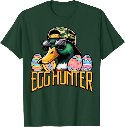 Easter Duck Face Camo Cap Egg Hunter Hunting Boys Kids Youth T-Shirt - T-Shirt | Forest