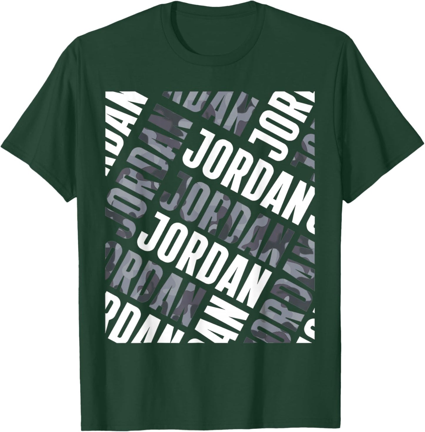 Diagonal Jordan Pattern Jordan Grey Camo Pattern Men Women T-Shirt - T-Shirt | Forest