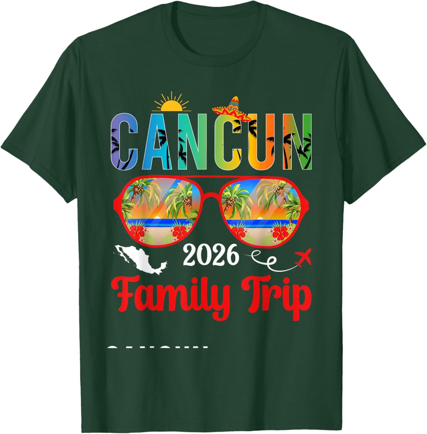 Cancun Family Trip 2026 Vacation Cancun Family Travel T-Shirt - T-Shirt | Forest