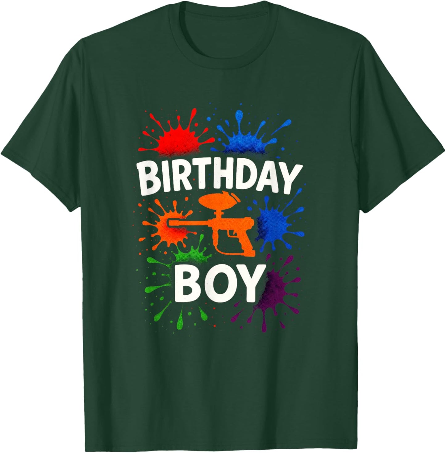 Birthday BOY - Paintball Party Fun Design T-Shirt - T-Shirt | Forest