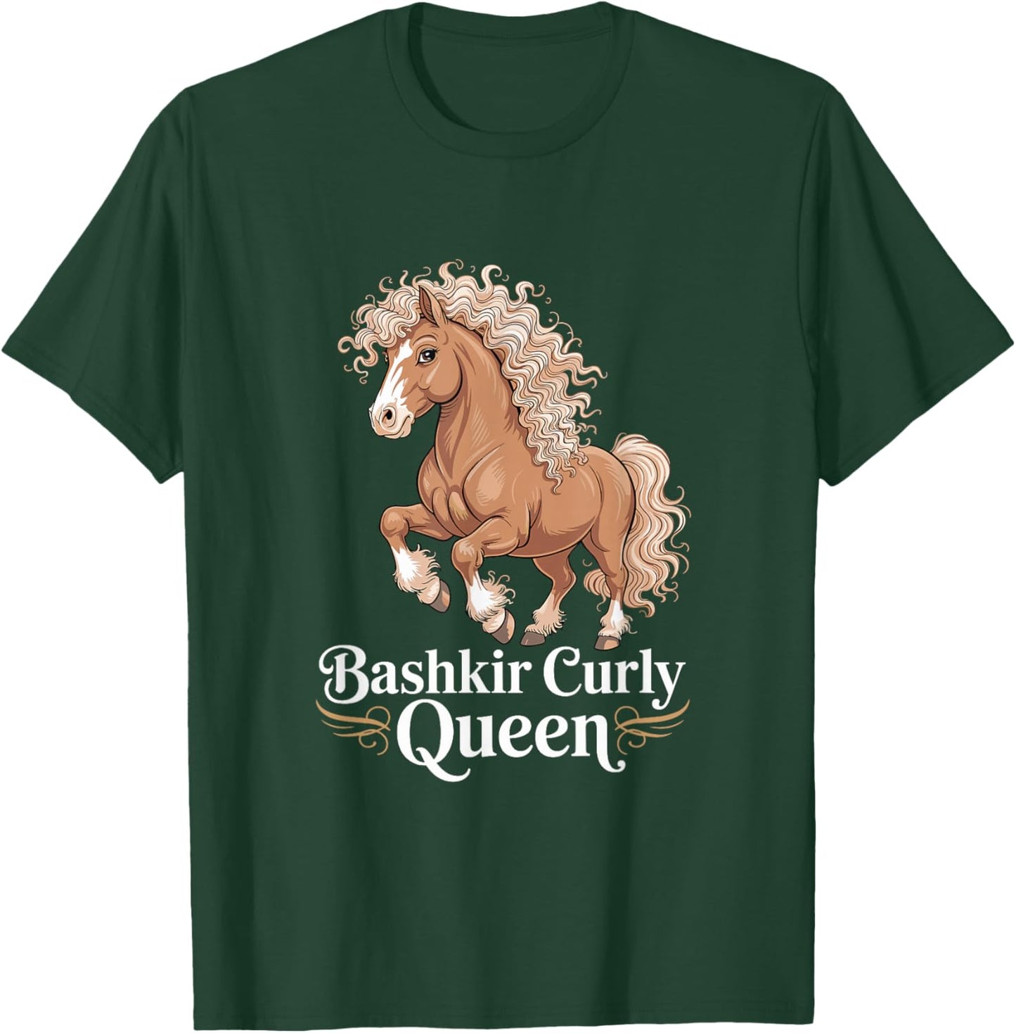 Bashkir Curly Queen Horse Lover Equestrian T-Shirt - T-Shirt | Forest