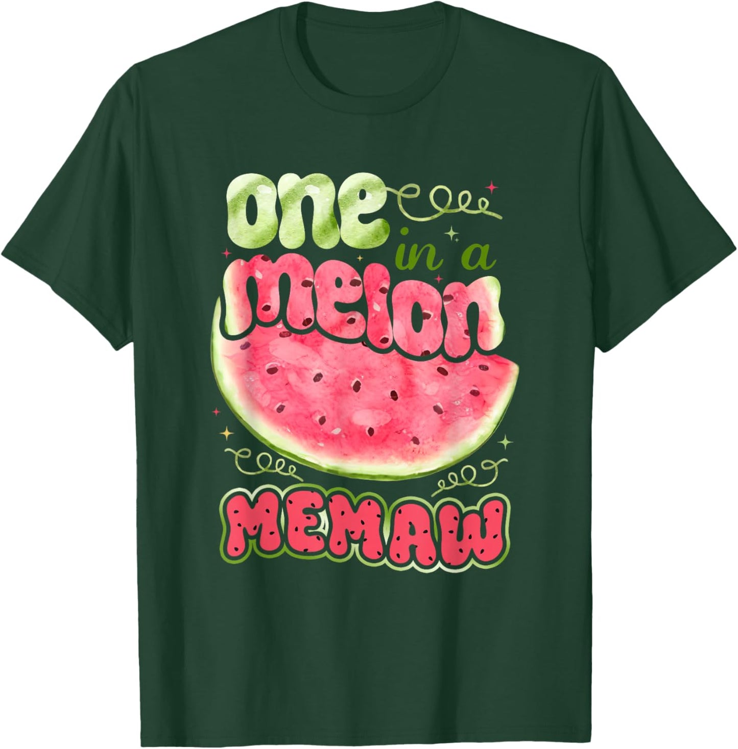 One in a Melon Memaw 1st Birthday Party Family Matching T-Shirt - T-Shirt | Forest