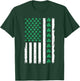US American Flag with Shamrocks for Pattys St Patricks Day T-Shirt - T-Shirt | Forest