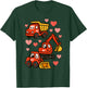 Valentines Day Construction Trucks Funny 67 Boys Toddlers T-Shirt - T-Shirt | Forest