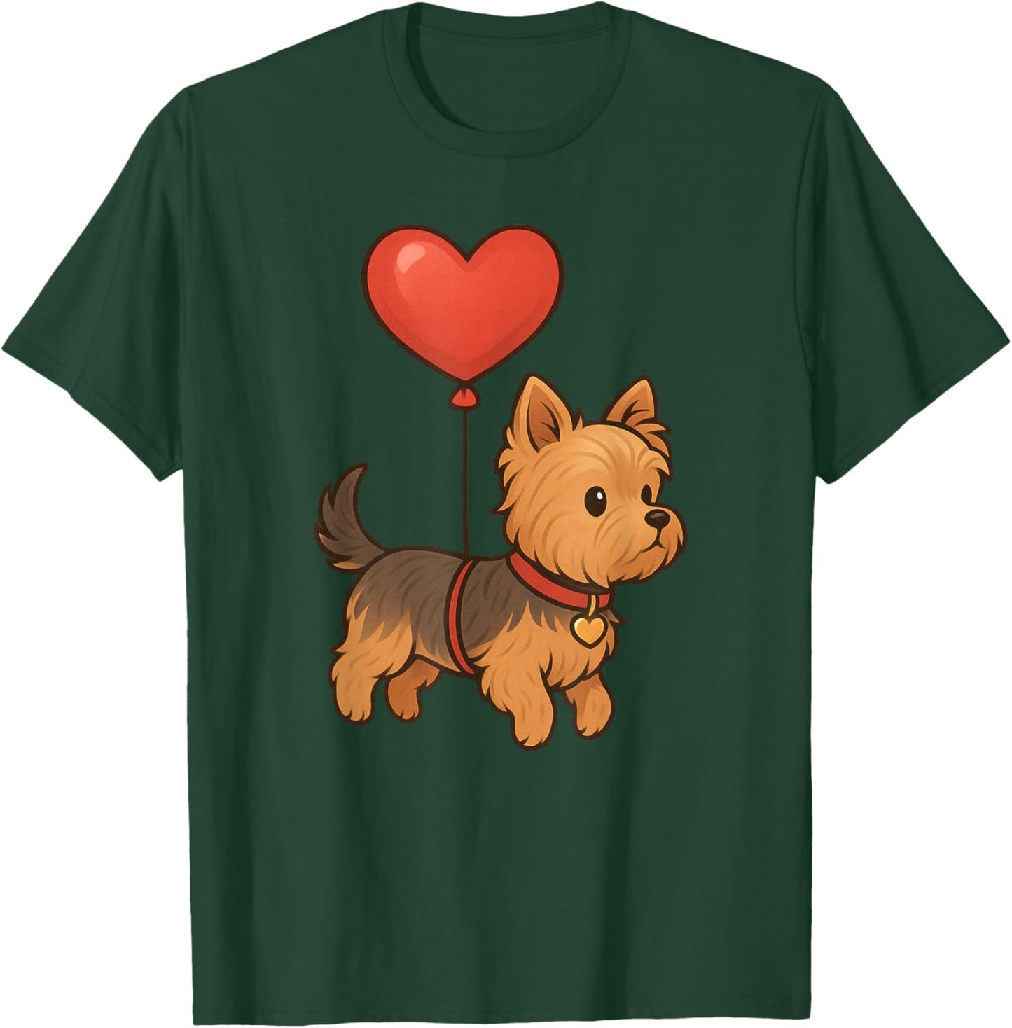 Yorkshire Terrier Valentine's Day Yorkie Men Women Kids T-Shirt - T-Shirt | Forest