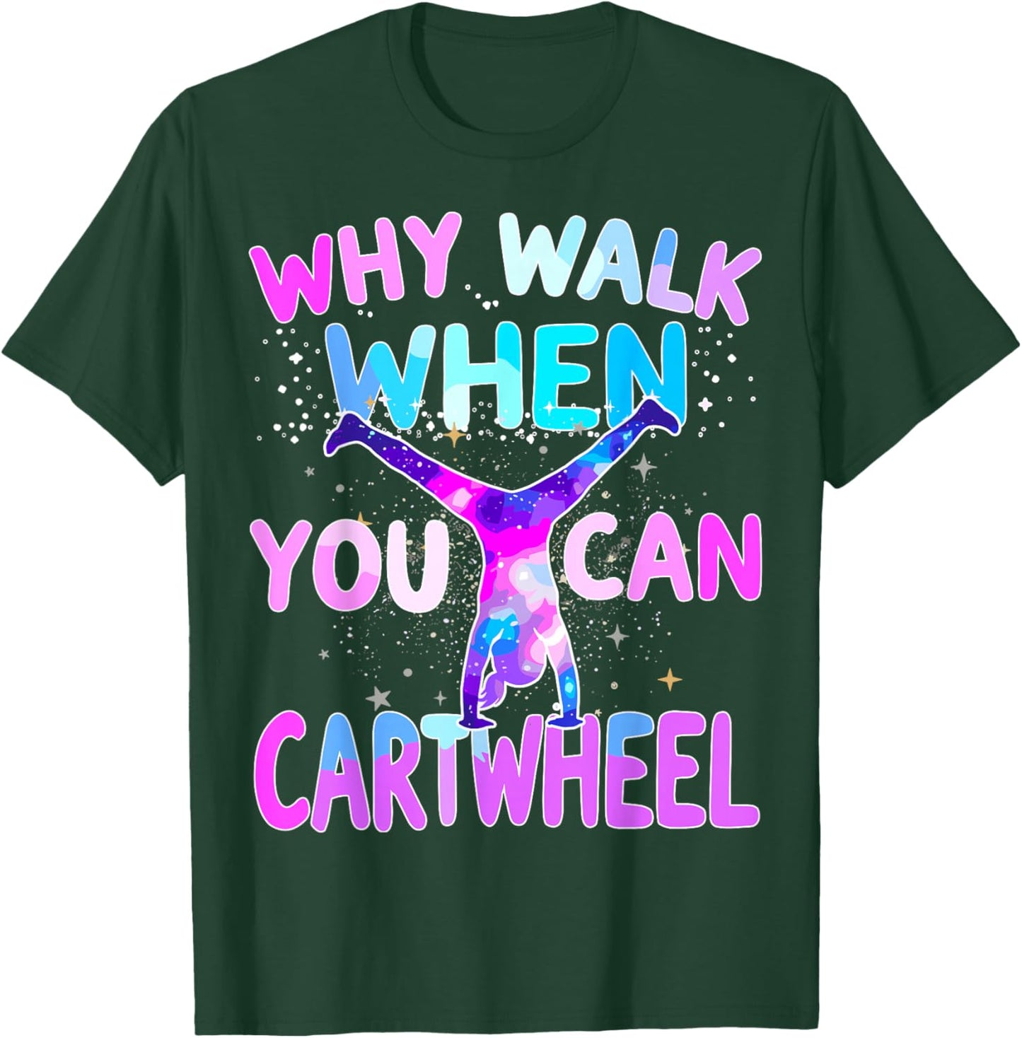 Cartwheel Gymnast Girl Gymnastics T-Shirt - T-Shirt | Forest