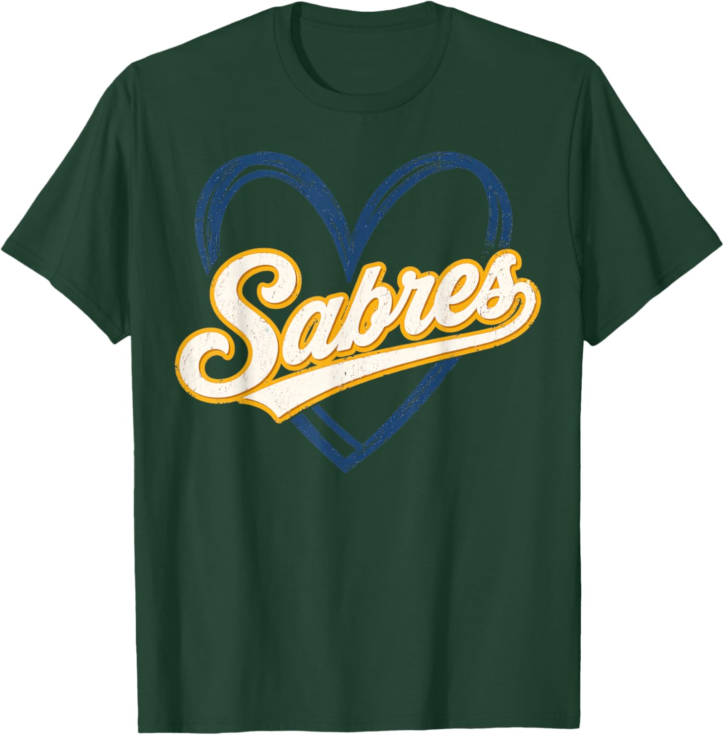 Sabres Name Retro Vintage Gift Women Boy Girl T-Shirt - T-Shirt | Forest