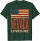 Someone in Nevada Loves Me US Flag T-Shirt - T-Shirt | Forest