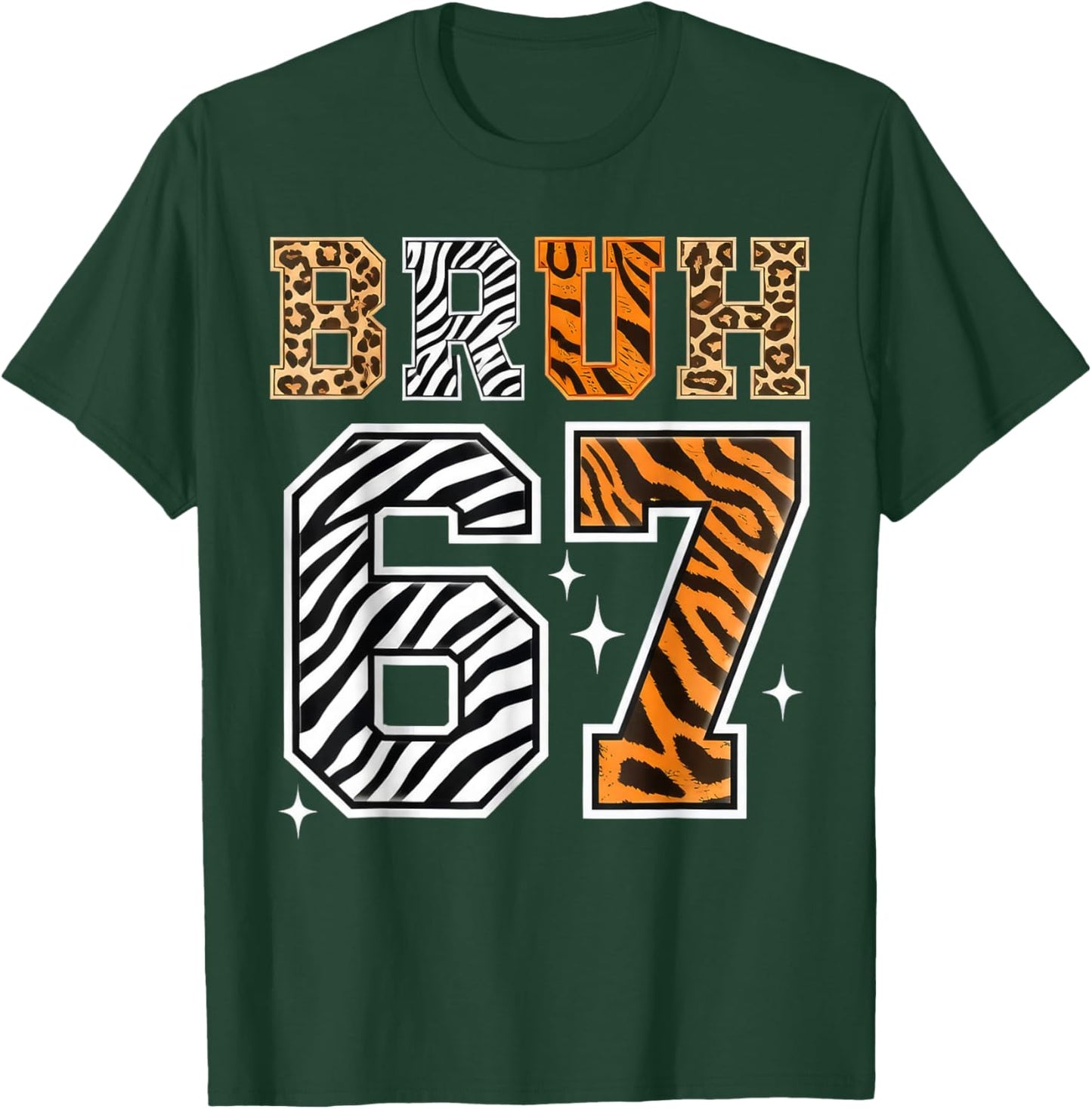 Bruh 67 Meme Safari Animals Wildlife Zookeeper Boy Kids T-Shirt - T-Shirt | Forest