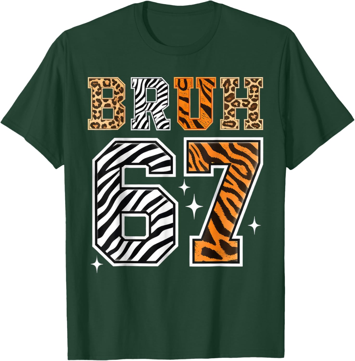 Bruh 67 Meme Safari Animals Wildlife Zookeeper Boy Kids T-Shirt - T-Shirt | Forest