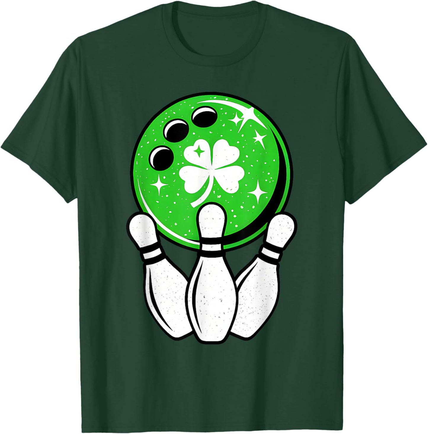 Bowling Shamrock Lucky Clover Irish St Patrick's Day Boys T-Shirt - T-Shirt | Forest
