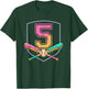 5th Birthday Baseball Bat Ice-Cream Drip 5 Years Old Boy Kid T-Shirt - T-Shirt | Forest