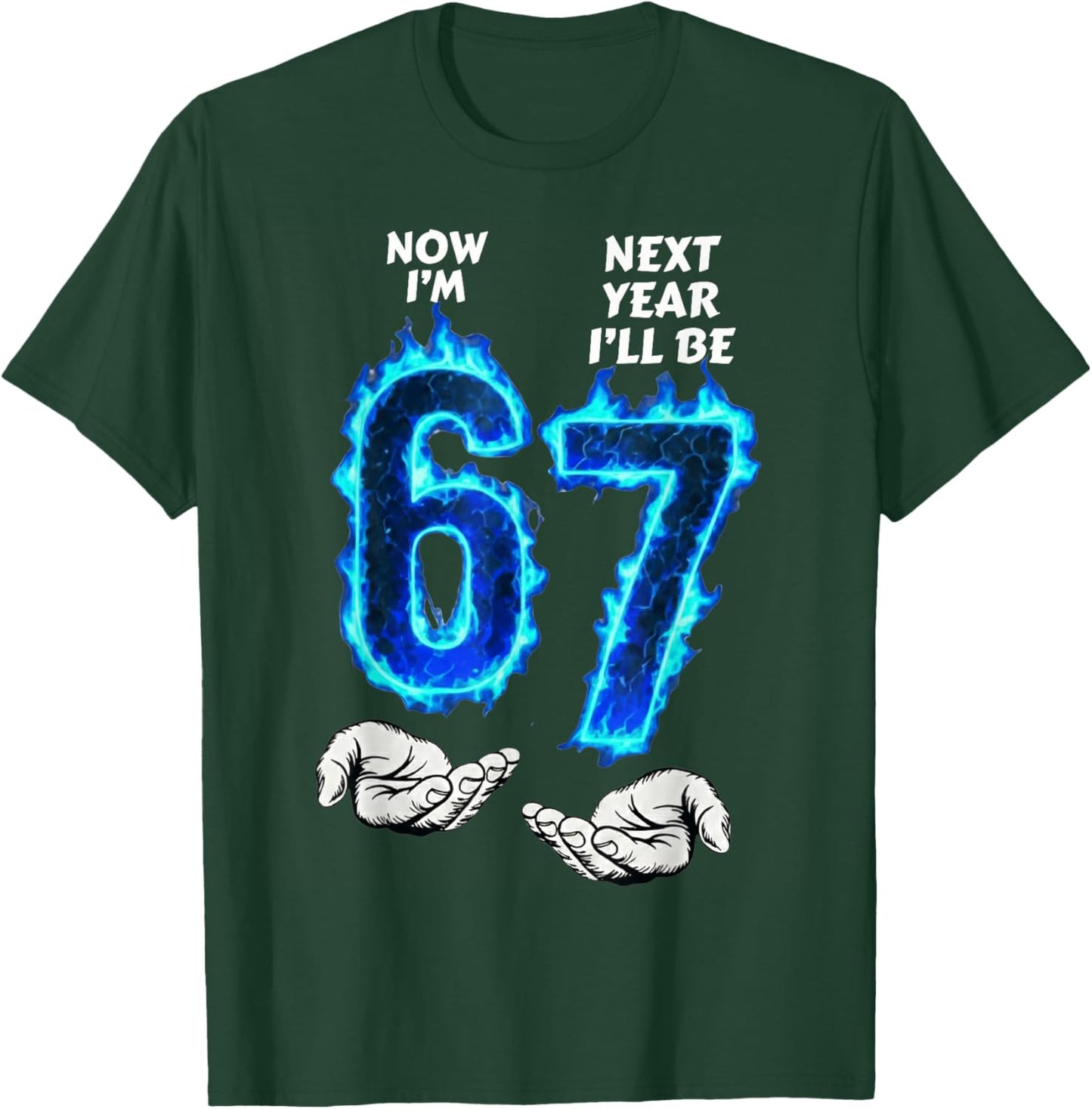 6th Birthday Boys Girls 6 7 Now I'm 6 Next Year I'll be 7 T-Shirt - T-Shirt | Forest