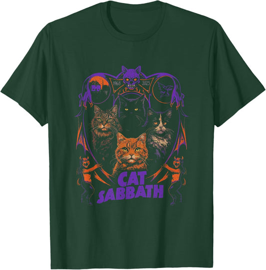 Cat Sabbath Feline Heavy Rock Band Parody T-Shirt - T-Shirt | Forest