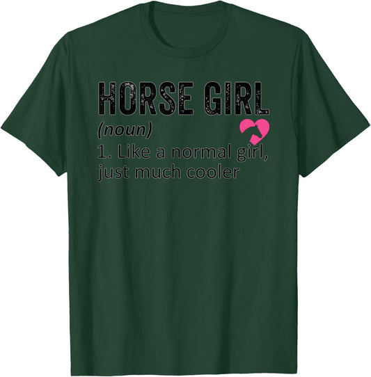 Definition Horse Lover Horse Girl T-Shirt - T-Shirt | Forest
