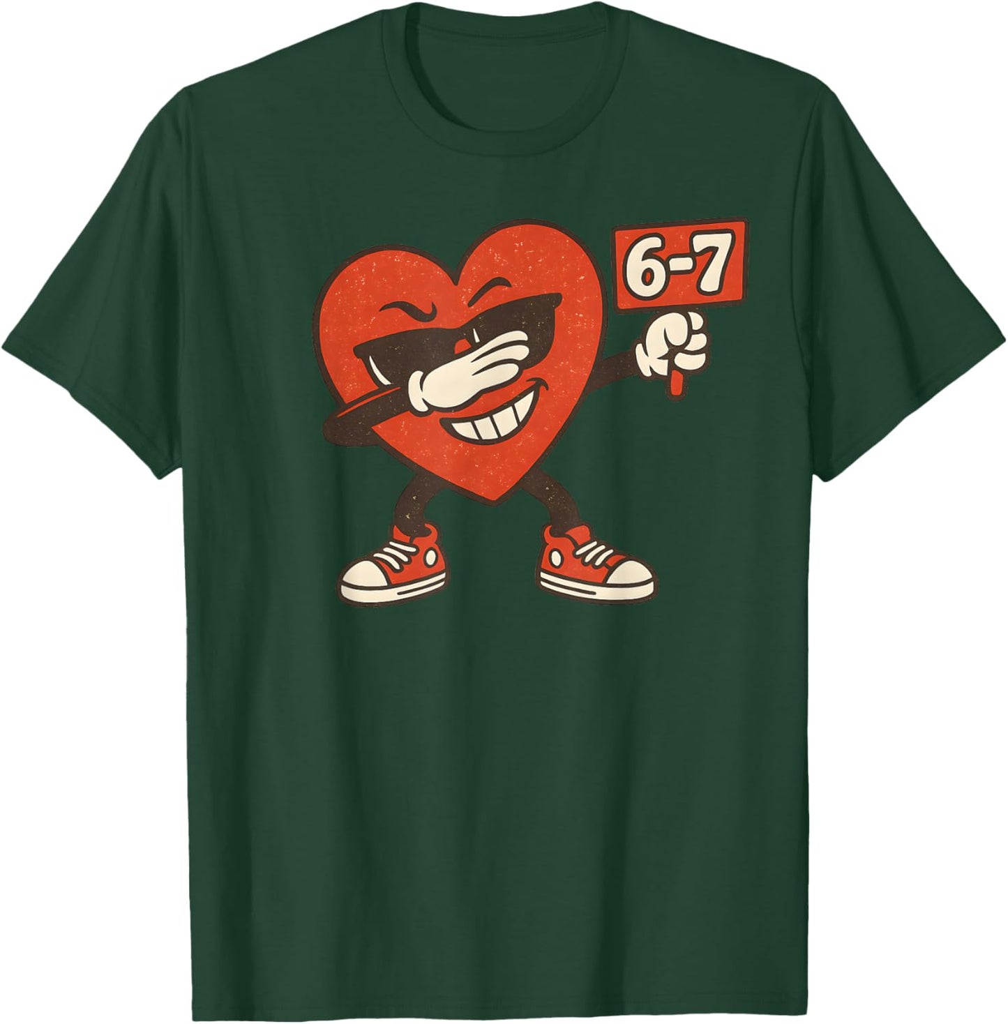 67 Valentin'es Day Heart Girls Boys Kids 6 7 Meme Six Seven T-Shirt - T-Shirt | Forest