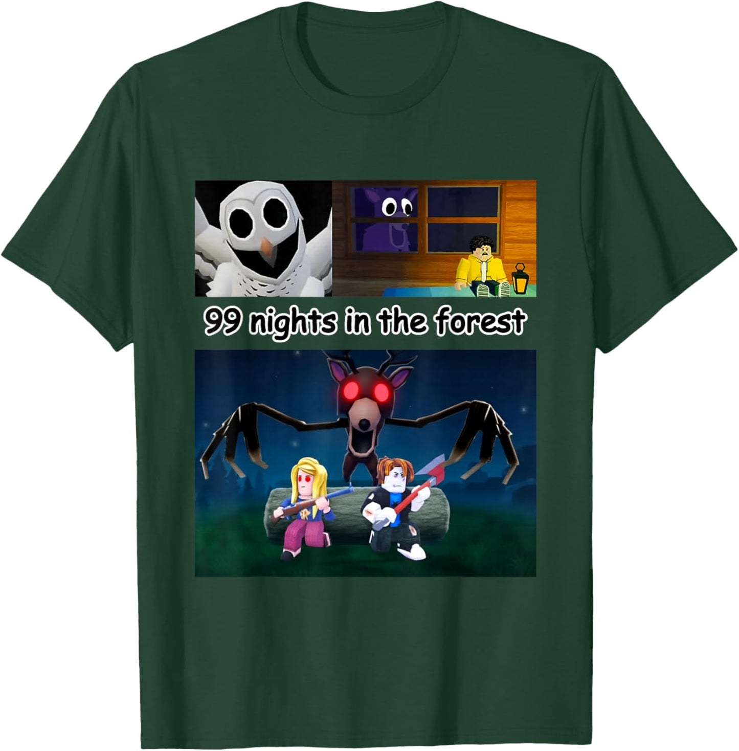 99 Nights Halloween Gamer Deer in The Forest Kids T-Shirt - T-Shirt | Forest
