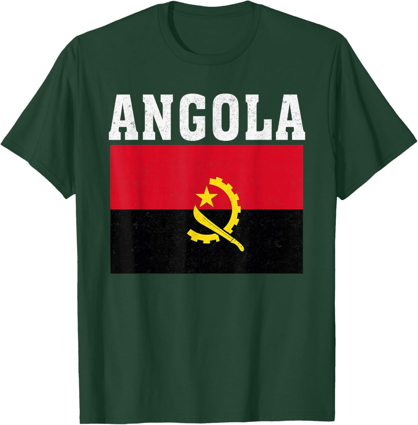 Angola Flag Patriotic National Roots Souvenir T-Shirt - T-Shirt | Forest