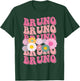 Girl Retro Bruno First Name Personalized Groovy 80's T-Shirt - T-Shirt | Forest