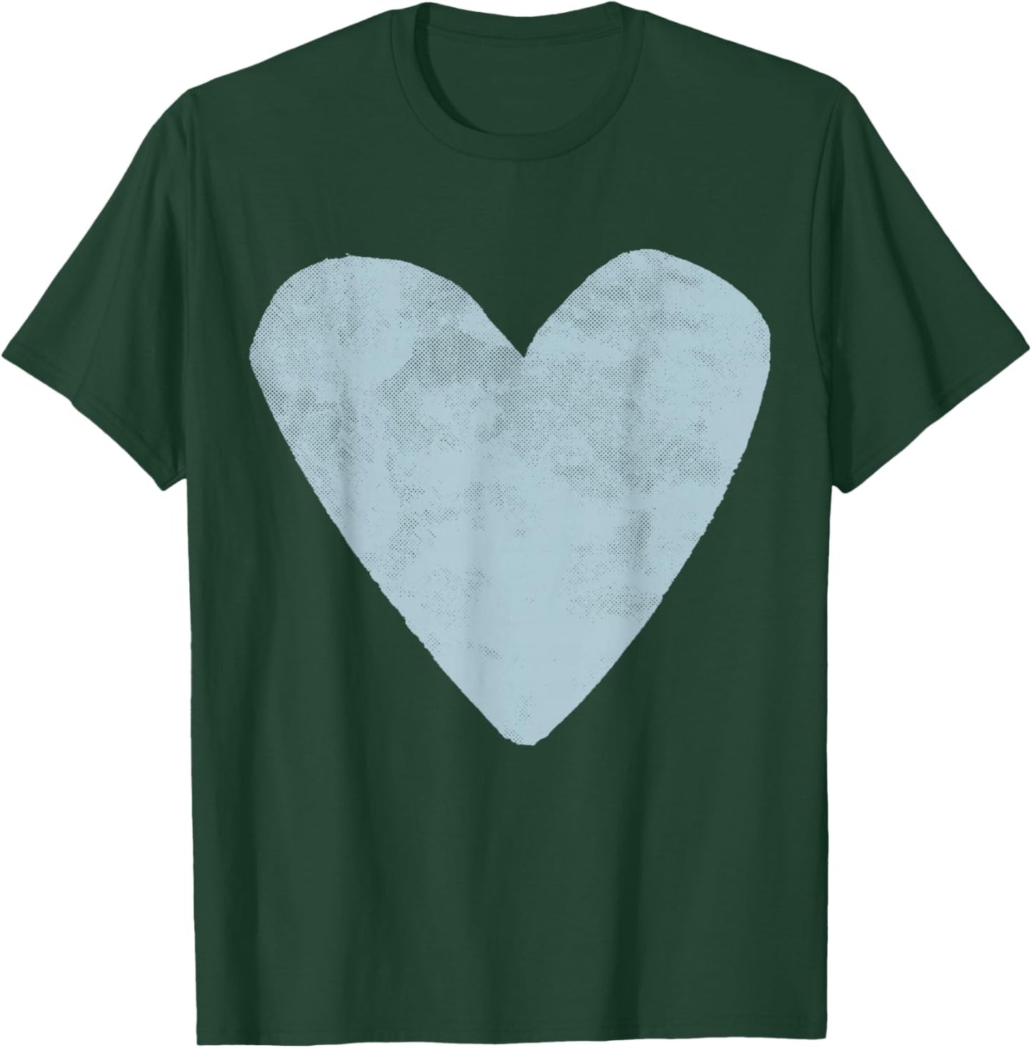 Cute Valentines Day Designer Heart Pastel Blue Valentine T-Shirt - T-Shirt | Forest