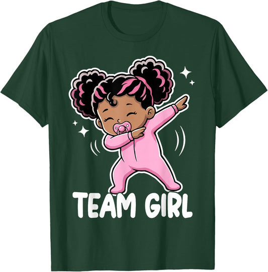 Team Girl Baby Announcement Cute Gender Reveal Party T-Shirt - T-Shirt | Forest