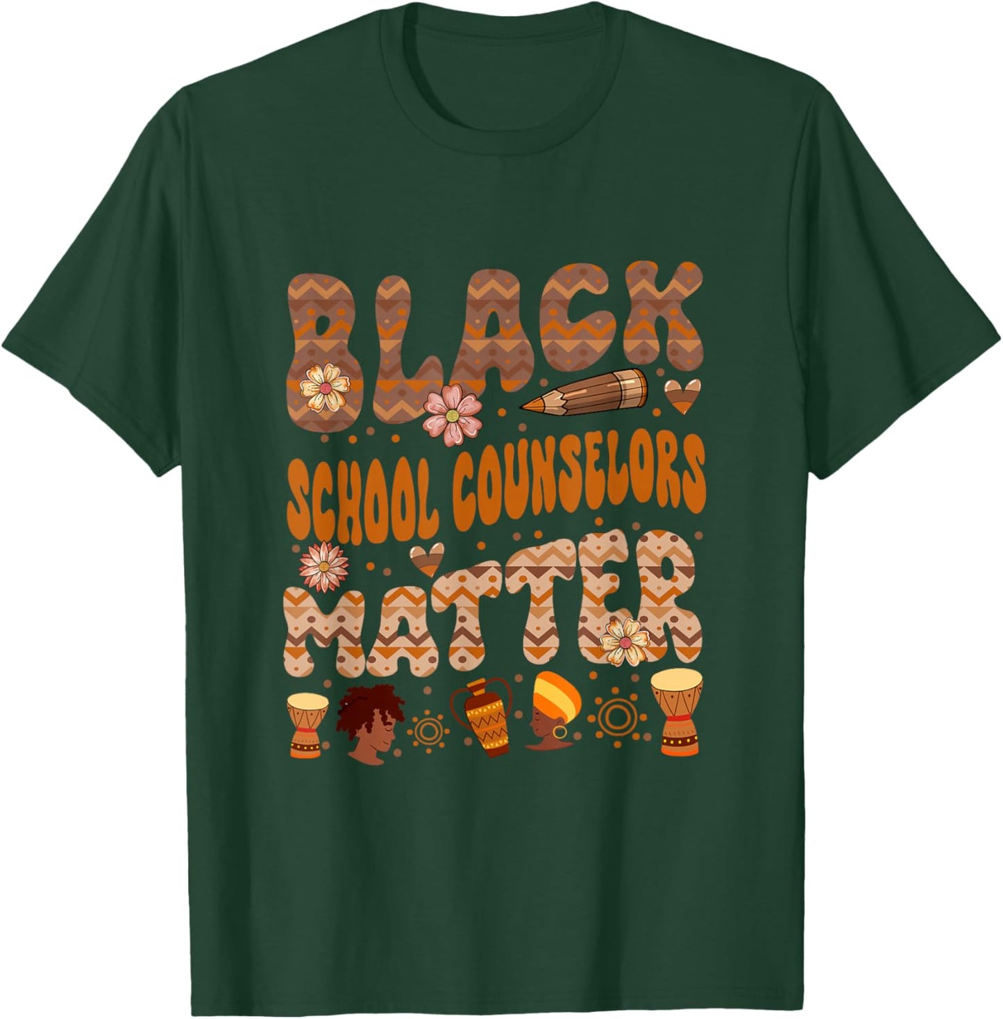 Black Costume School Counselor Job Proud Black History Month T-Shirt - T-Shirt | Forest