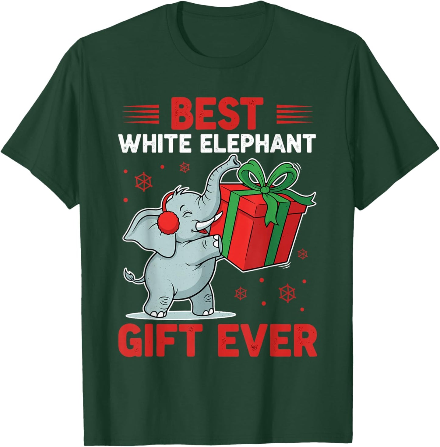 Christmas White Elephant Shirts, Best White Elephant Ever T-Shirt - T-Shirt | Forest