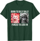 Born to Dilly Dally Forced to Lock in Funny Cat Meme Gen Z T-Shirt - T-Shirt | Forest